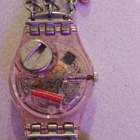 Pink Swatch watch with hearts new battery 22mm Fits A Max 7 Inch Wrist - Picture 4 of 4